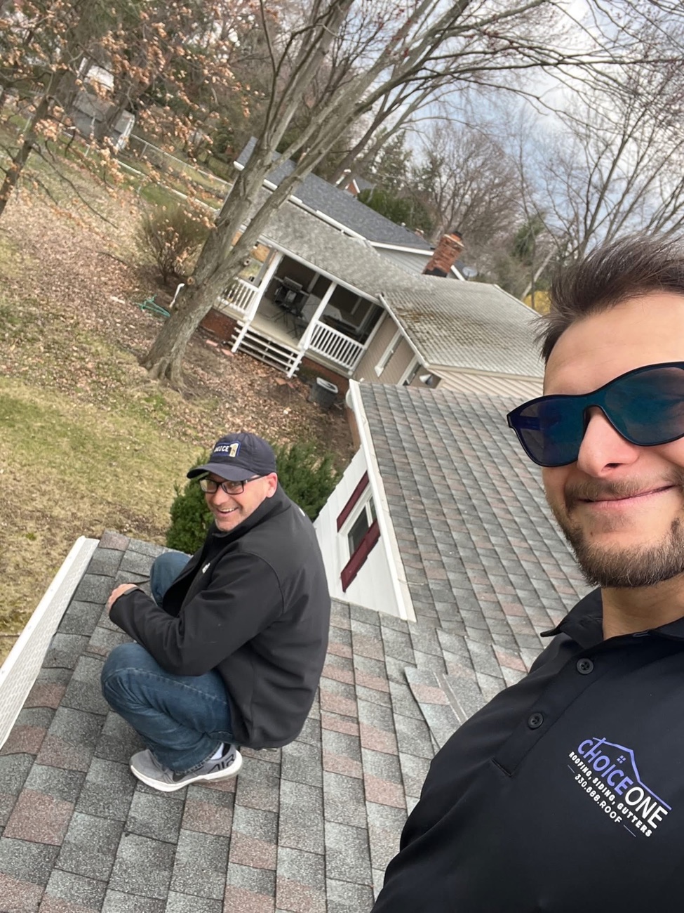 The Choice One Restoration team on a roofing project